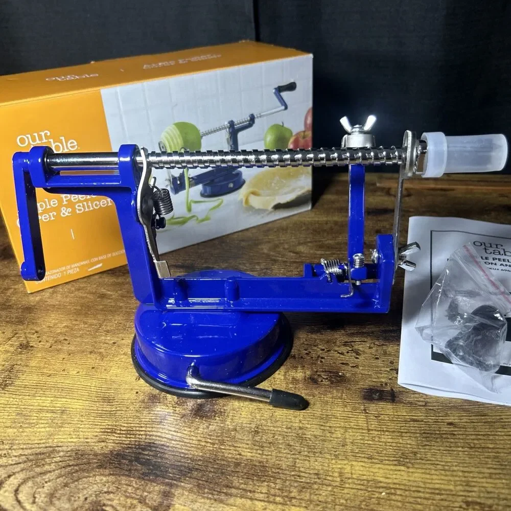 Our Table Apple Peeler Corer And Slicer W/ Suction Base Peel Core & Slice Potato